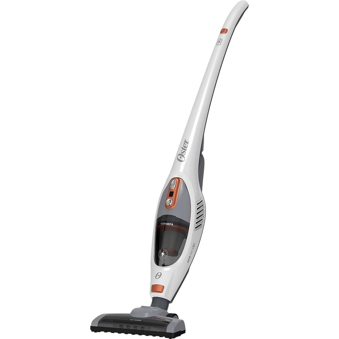 Aspirador de Pó Vertical Sem Fio Oster White Duo Clean 2 em 1, Bateria, (OASP645)