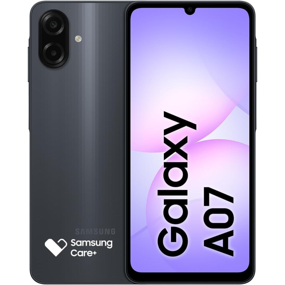 Celular Samsung Galaxy A07 256GB, 8GB, Câm. 50MP, Tela 6.7"- Preto