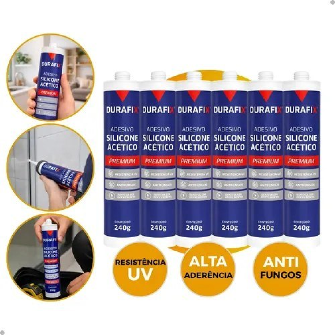 Silicone Acético Vedação Construção Vidro Box Profissional