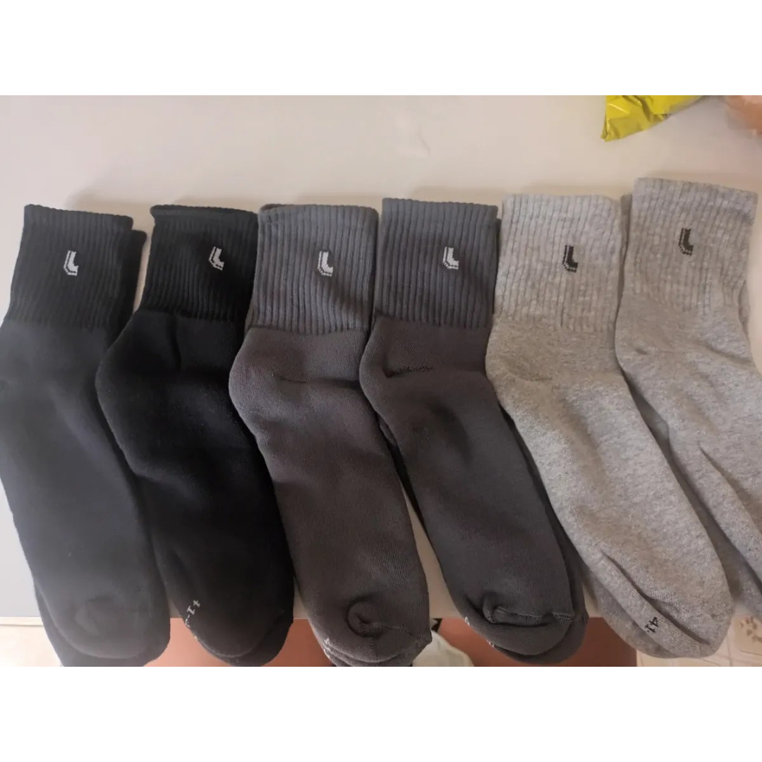 Kit 6 Pares Meias Lupo Cano Médio Esportivas Academia
