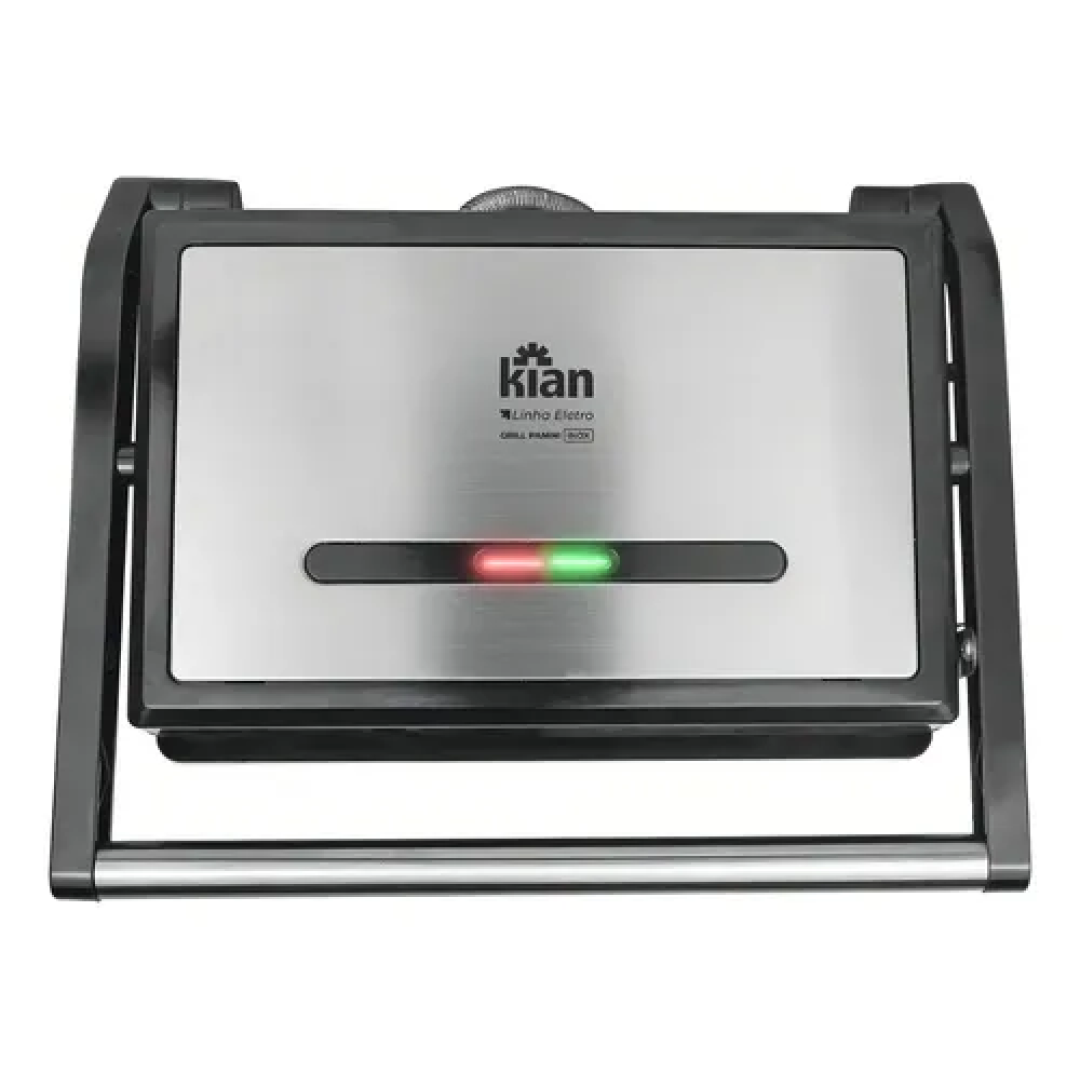 Sanduicheira elétrica Kian Panini Linea Eletro cor prateado