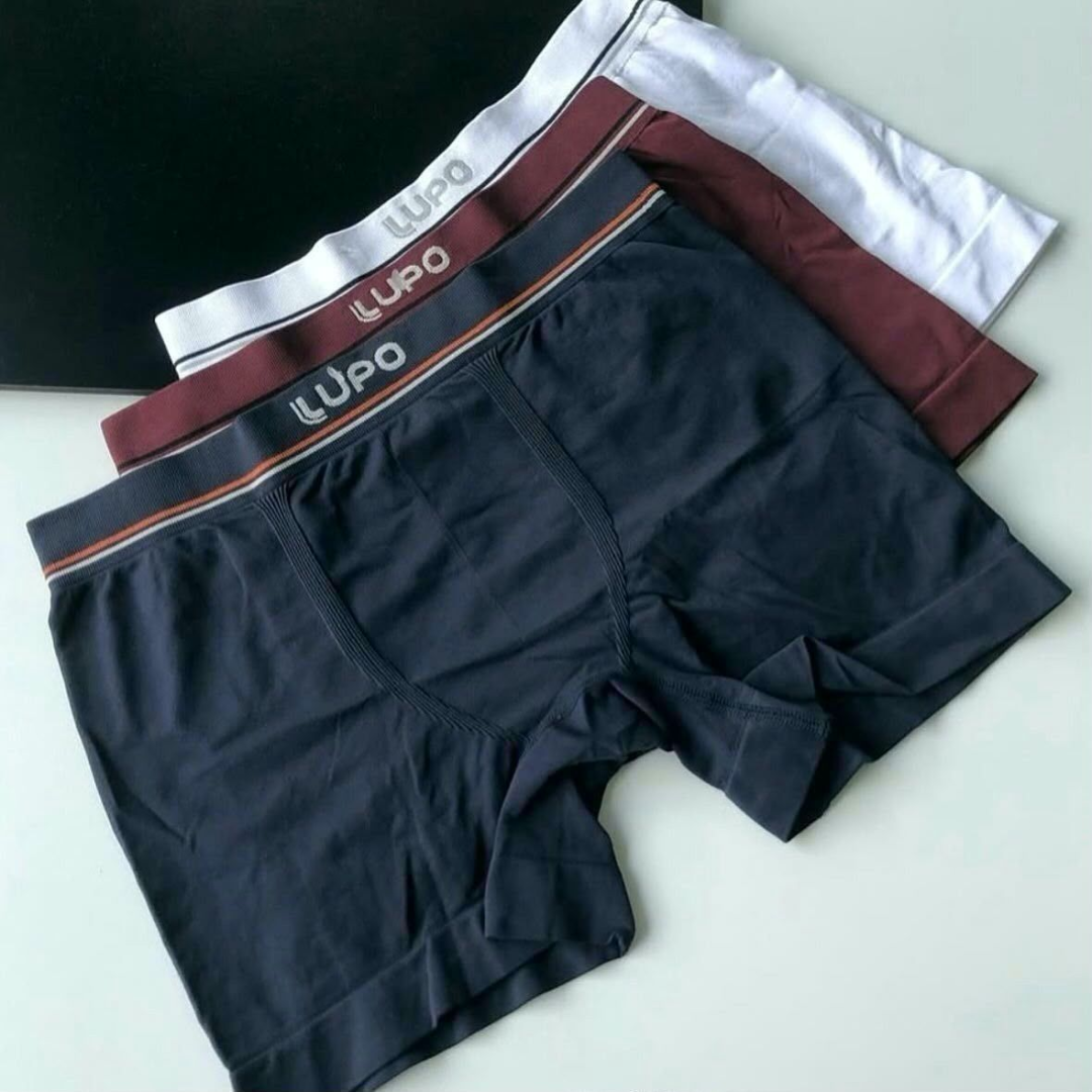 Kit com 6 Cuecas Lupo Boxer Microfibra