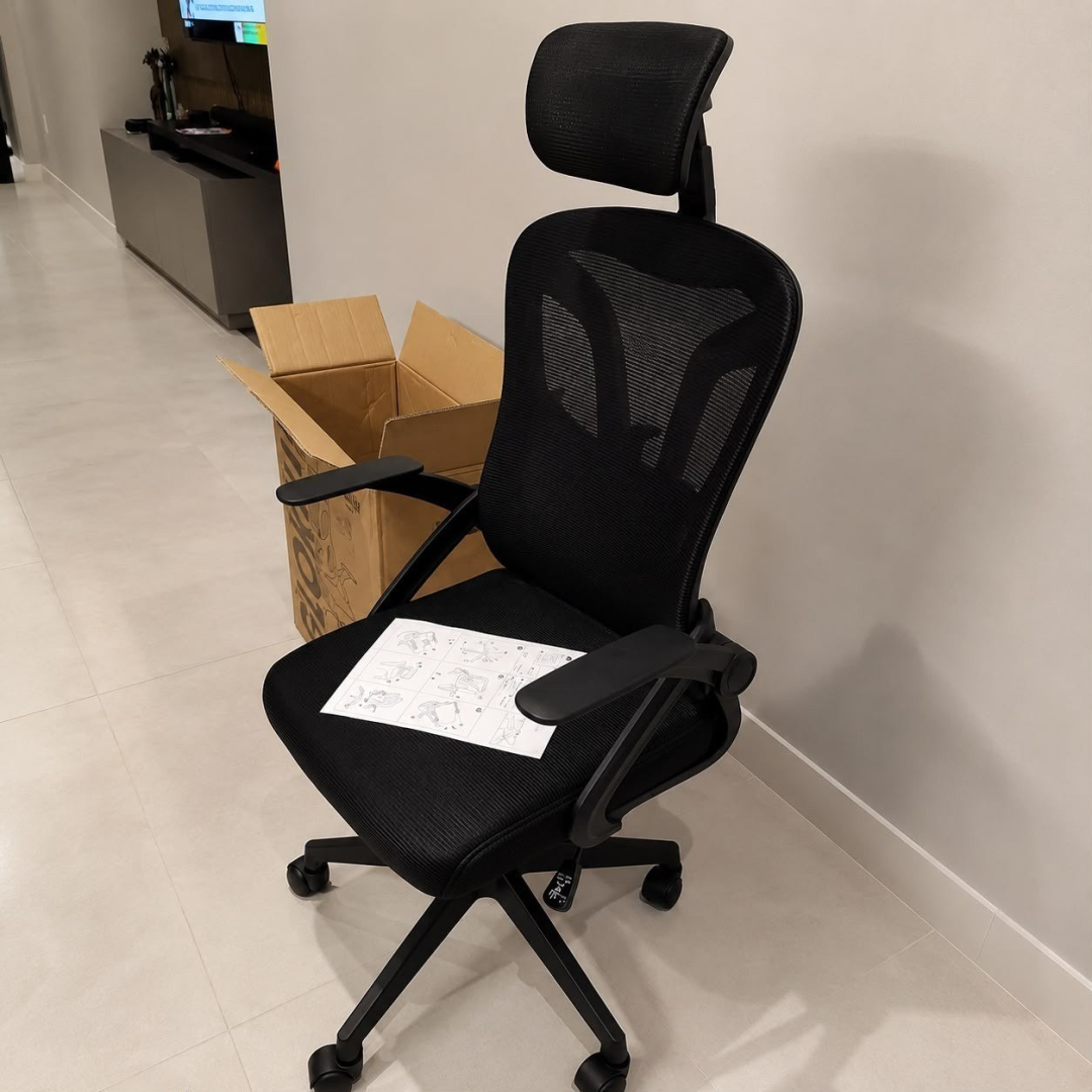 Cadeira De Escritório Ergonômica Laudo NR17 Ajuste Lombar
