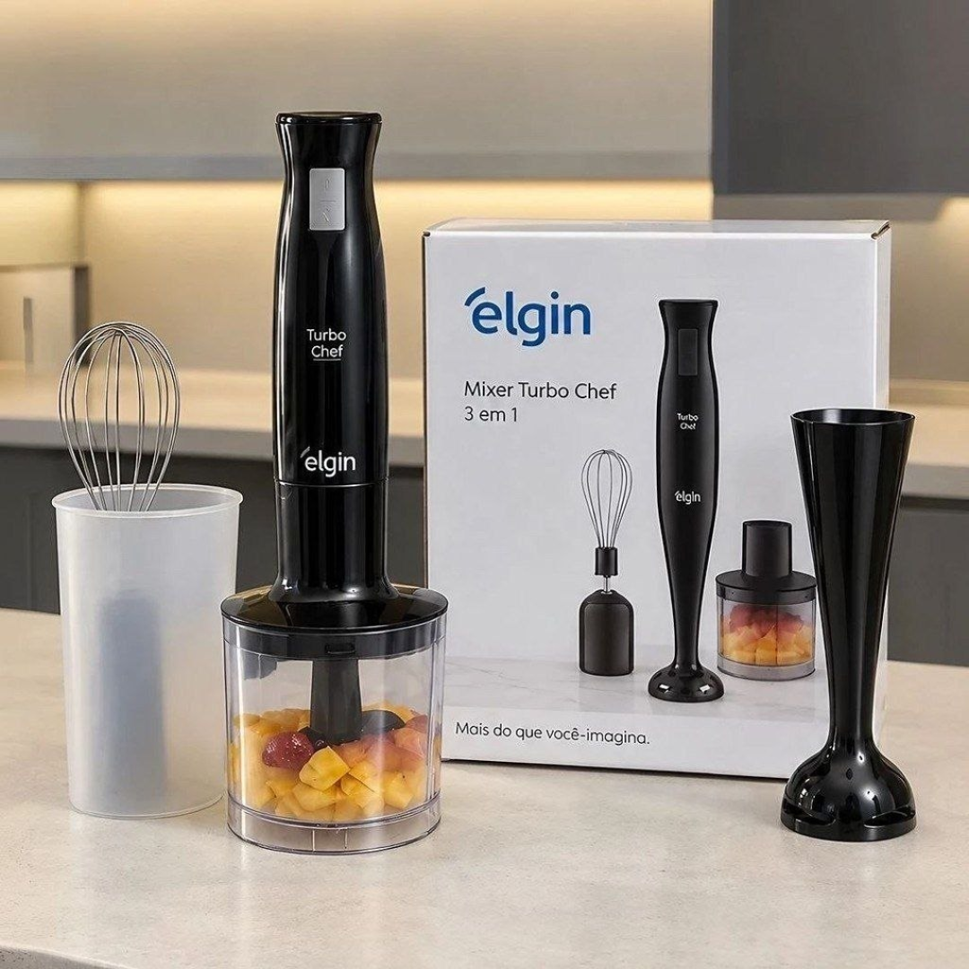 Mixer Vertical Turbo Chef Elgin 3 Em 1 200w Preto 110v Preto