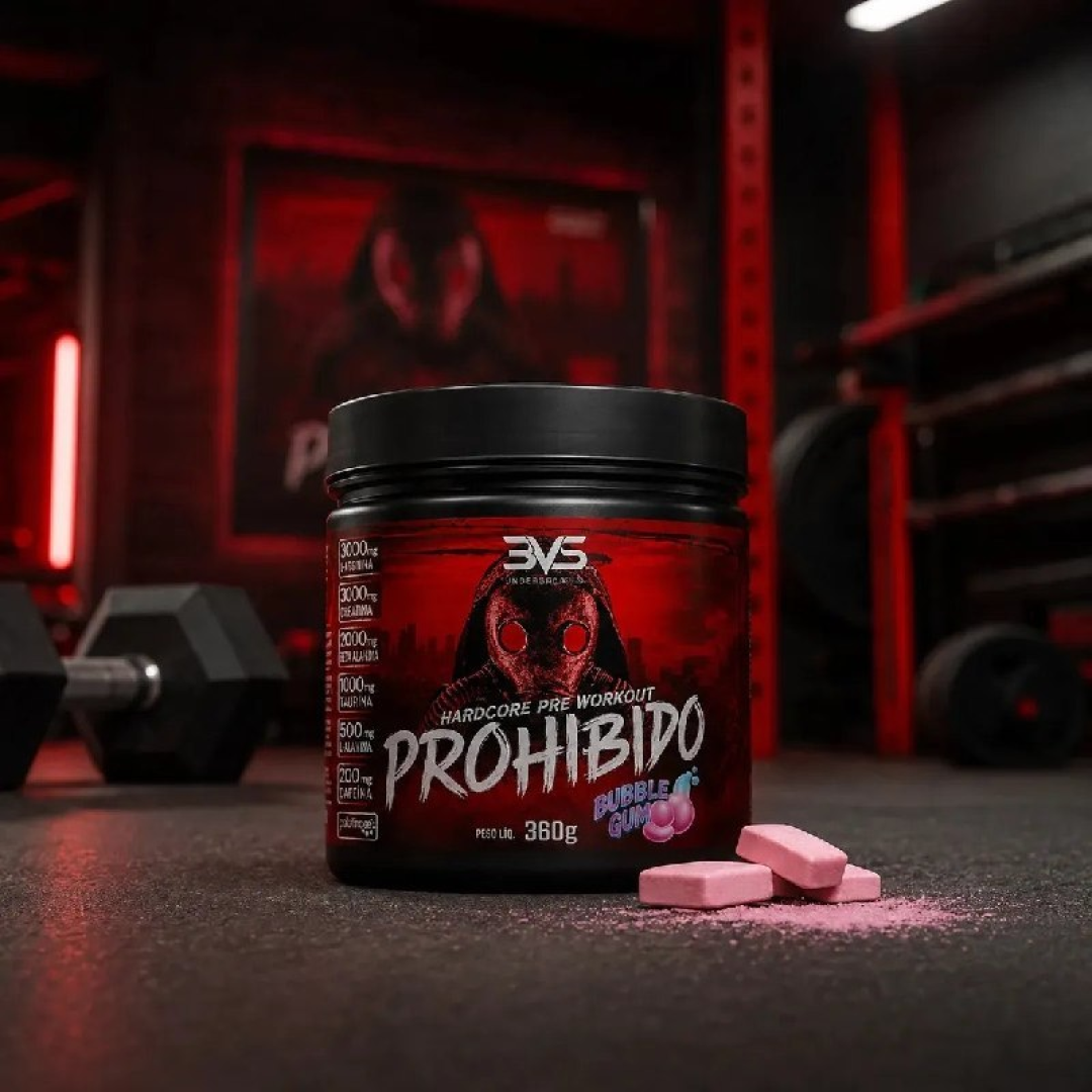 Prohibido Pré Treino 360g Sabor Bubble Gum