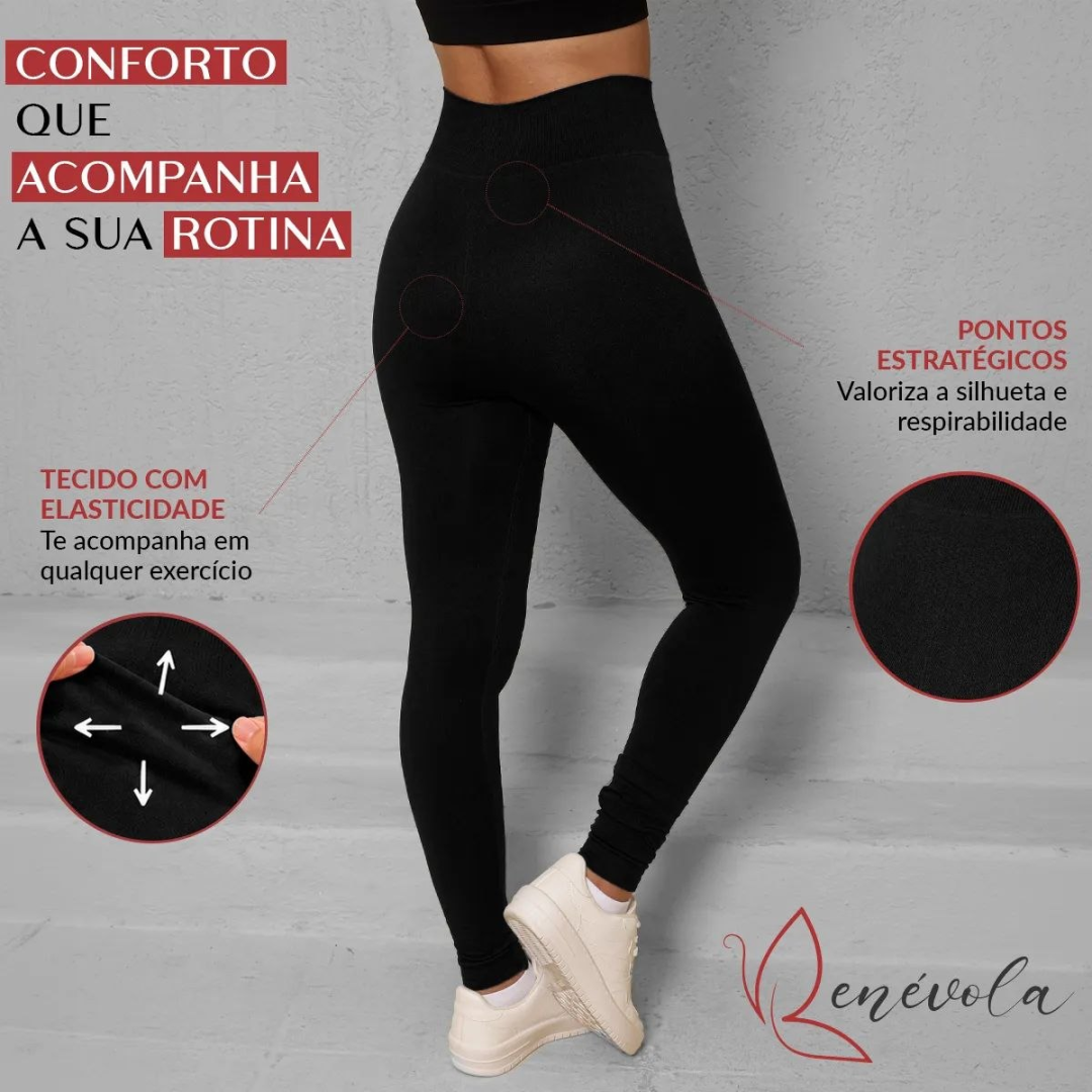 Calça Legging Poliamida Sem Costura Benévola Leg Confortável