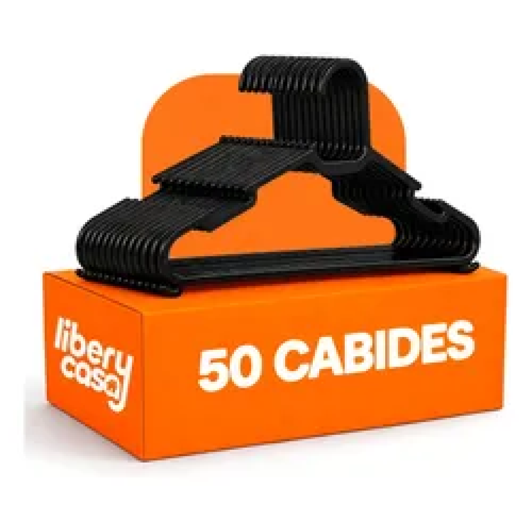 Kit com 50 Cabide Adulto Reforçado