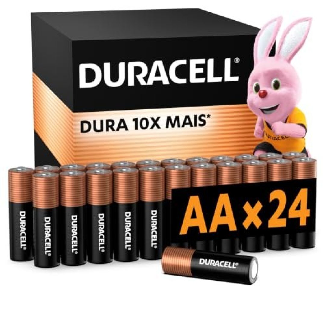 Duracell Pilhas Alcalinas AA Pequena (Pack 24 Unidades)