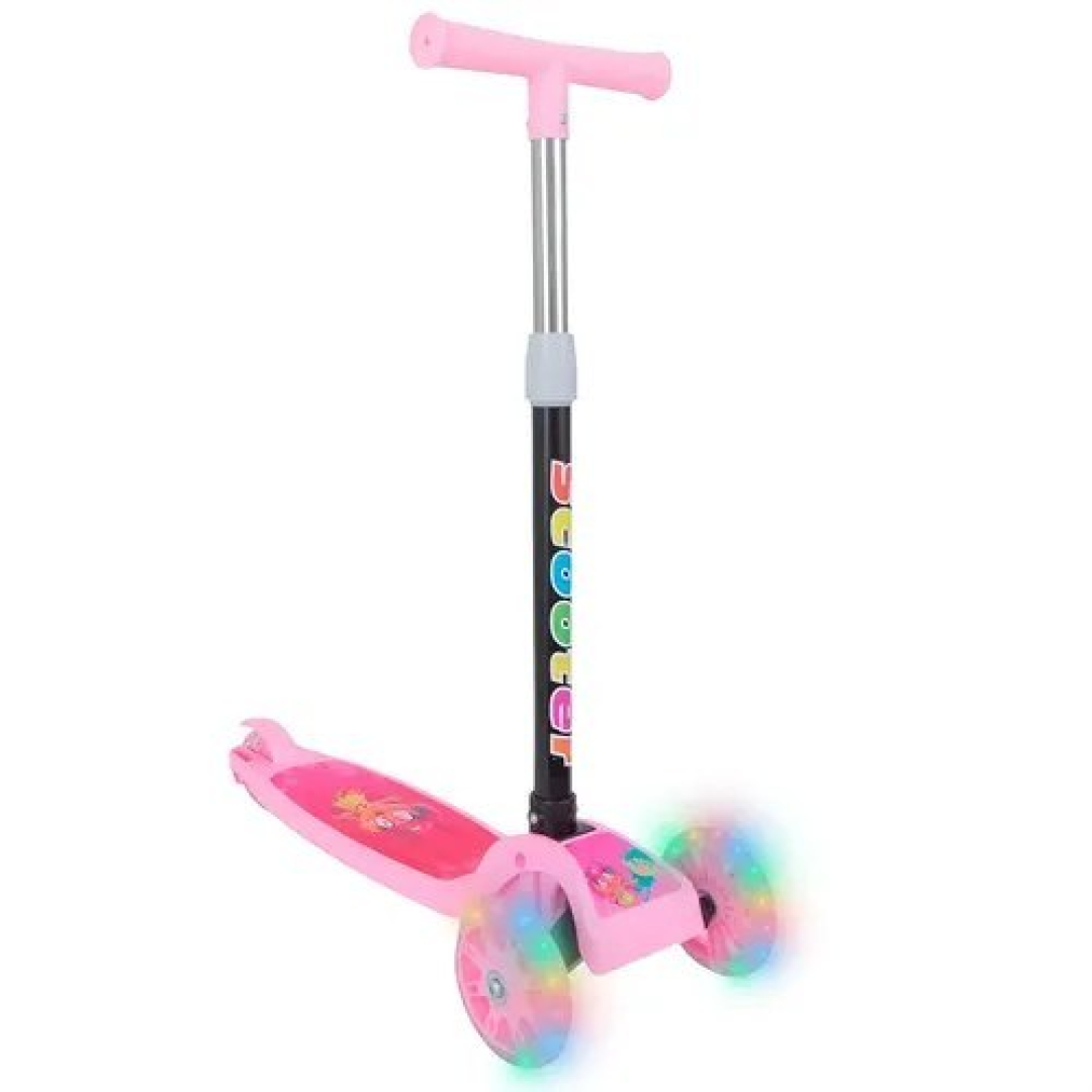 Patinete Infantil 3 Rodas Com Led Dobrável (3 cores)