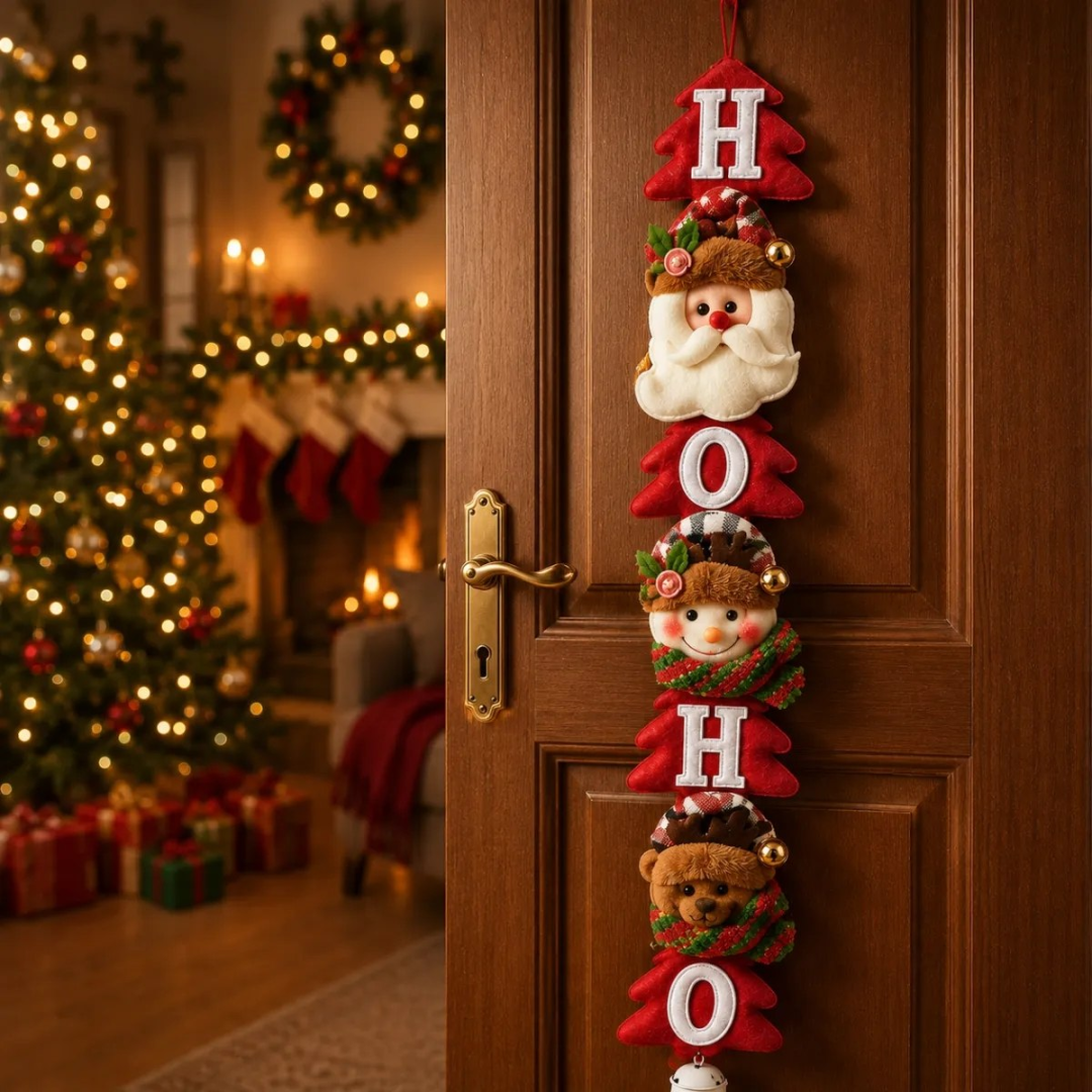 Enfeite Pendente de Natal para Porta Papai Noel