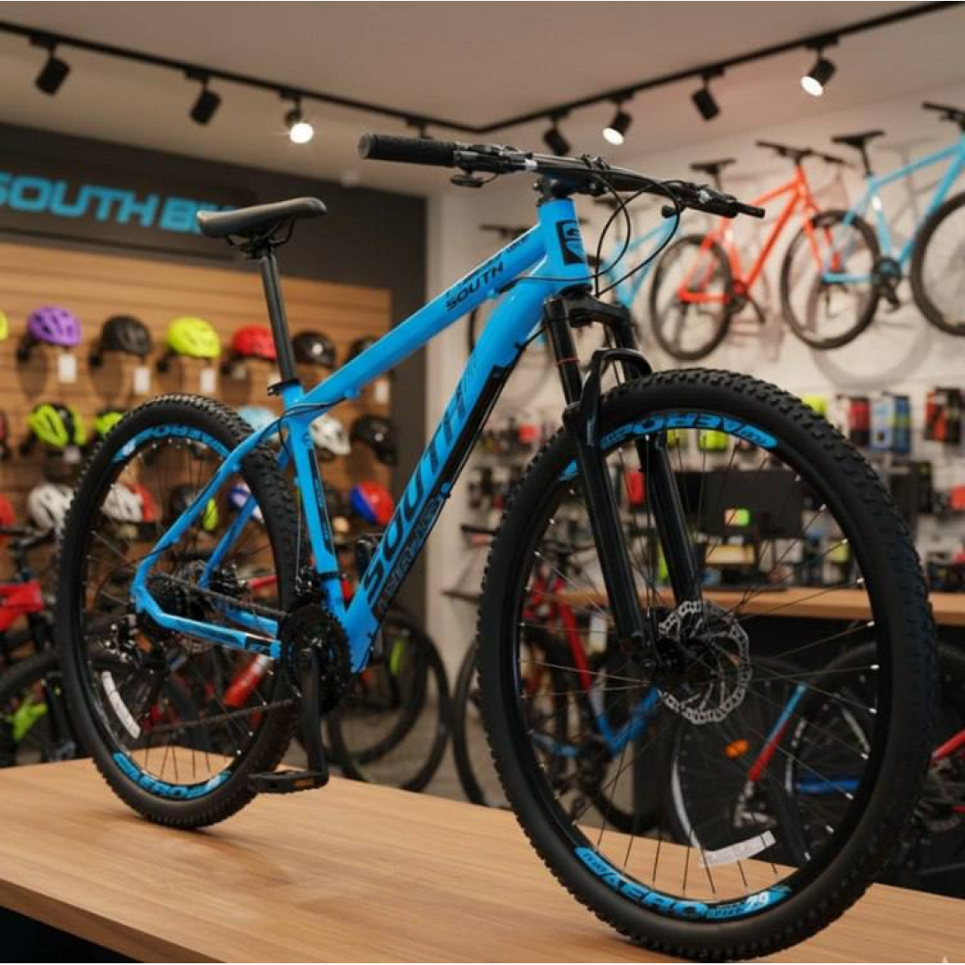 Bicicleta Masculina E Feminina South Legend Aro 29 Parede Dupla 21v Cor Azul Southbike 21