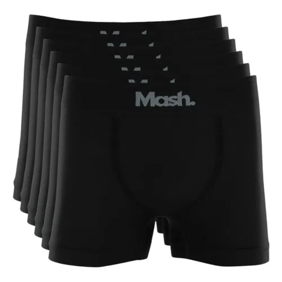 Kit com 6 Cuecas Boxer Mash Poliamida Toque Gelado