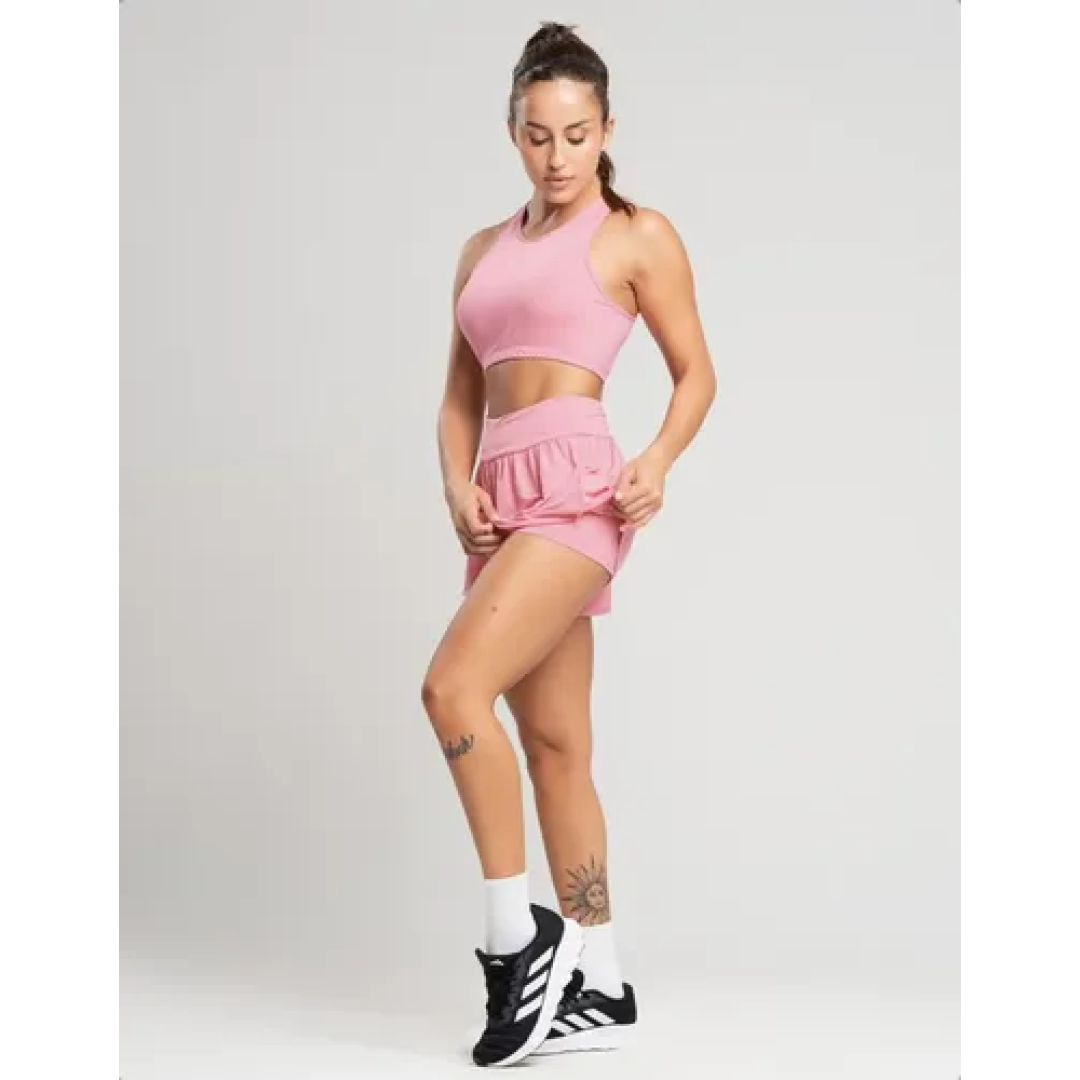 Conjunto Fitness Top Short Roupa Academia Feminino Treino