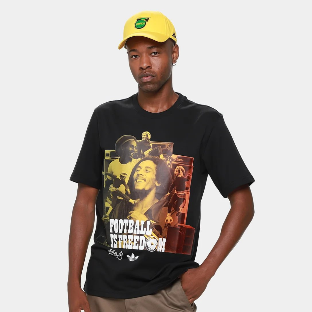 Camiseta Jamaica Adidas Bob Marley Originals Masculina