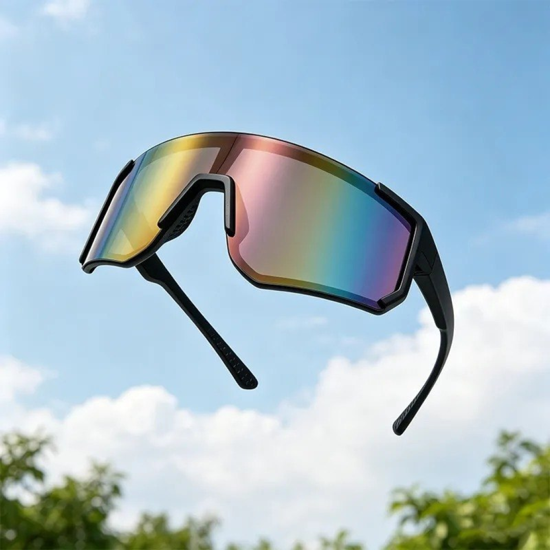 Óculos De Sol Esportivouv400 Espelhado Para Corrida Ciclismo Violeta Preto
