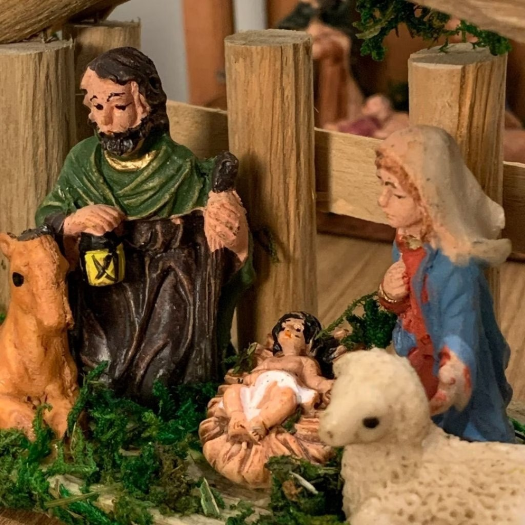 Presépio Natalino Resina Enfeite De Natal Casinha Taberna