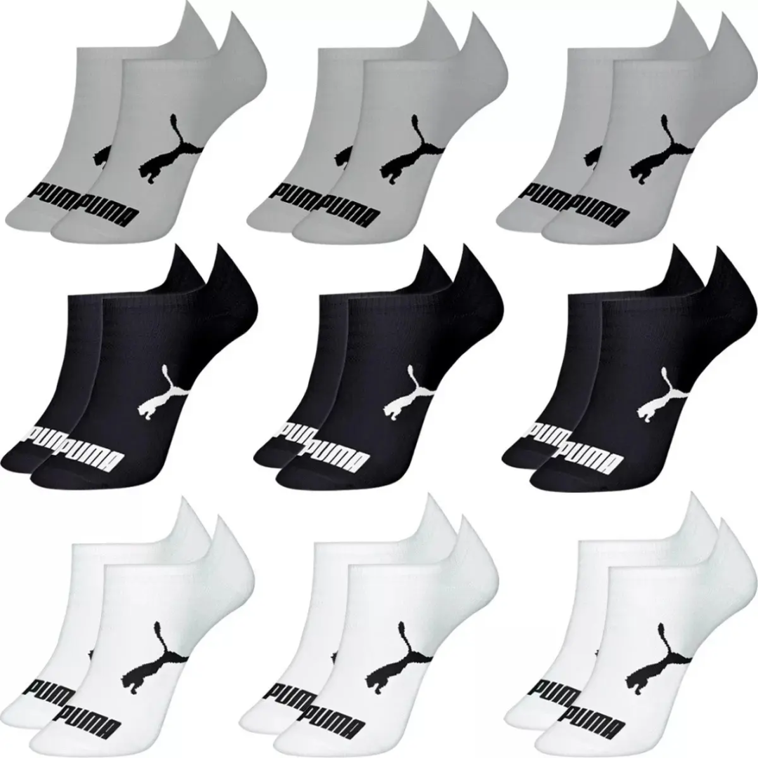 Kit 9 Pares Meias Curtas Esportivas Puma Sapatilha