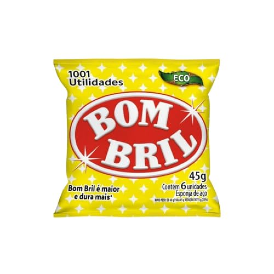 Esponja de Aço Bom Bril com 6 Unidades