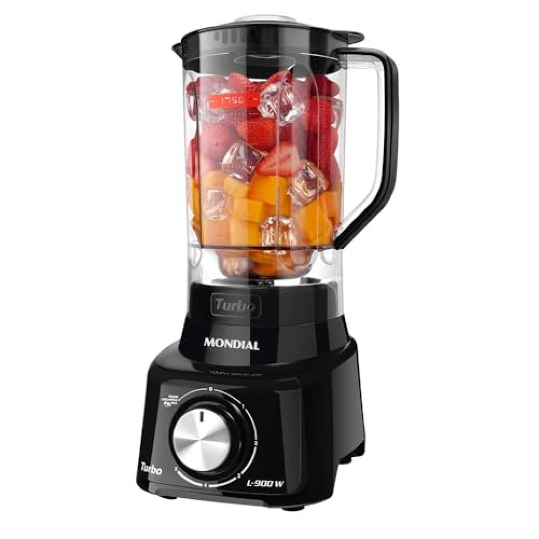 MONDIAL Liquidificador, Turbo L-900W, 110V, Preto, 2,7L
