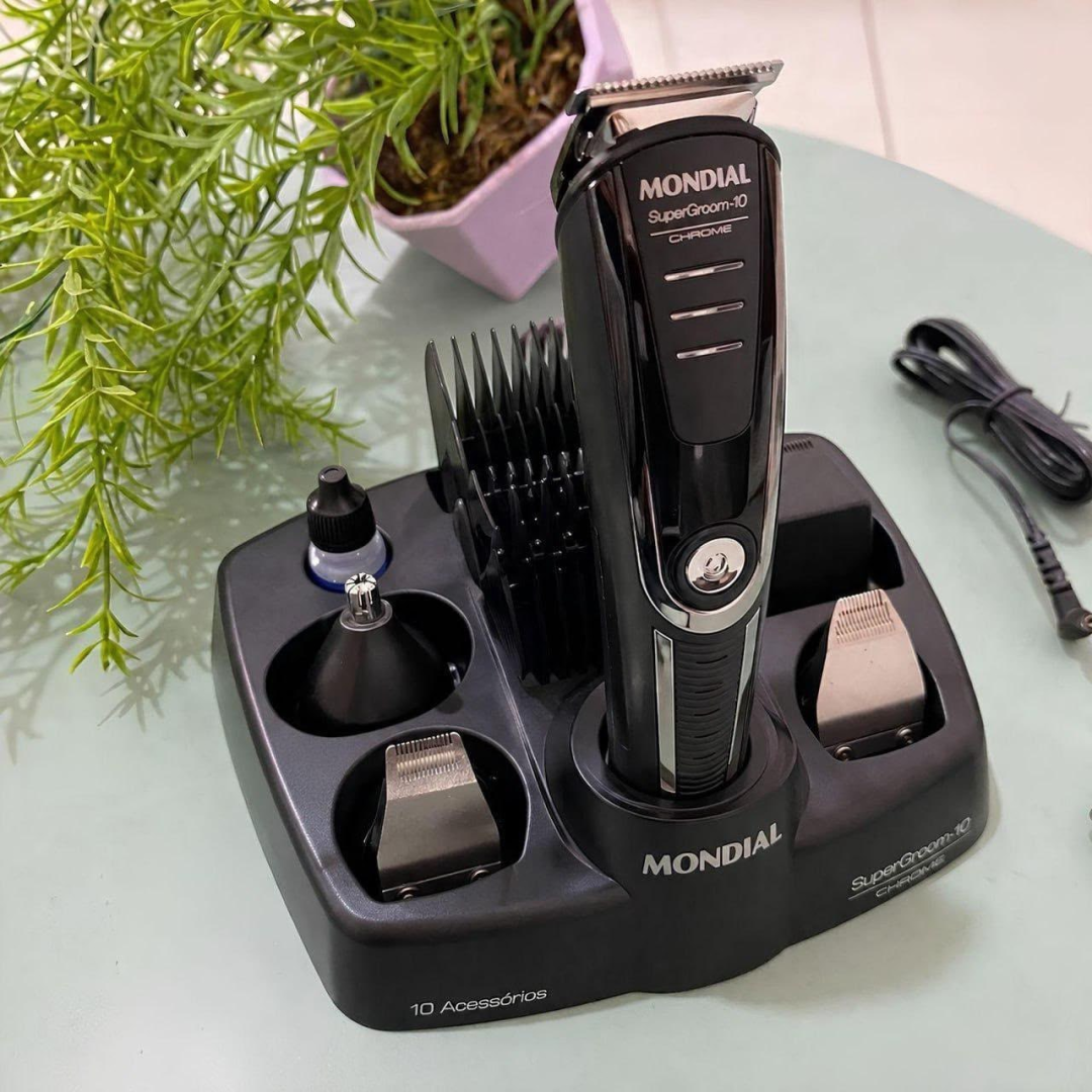 Aparador De Pelos Supergroom-10 Mondial Bivolt Bg-10 127/220v