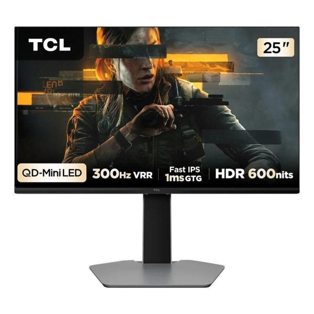 Monitor Gamer TCL 25 Polegadas QLED Mini LED Full HD G64 300Hz 1ms (GtG) Freesync HDR 600 nits 25G64