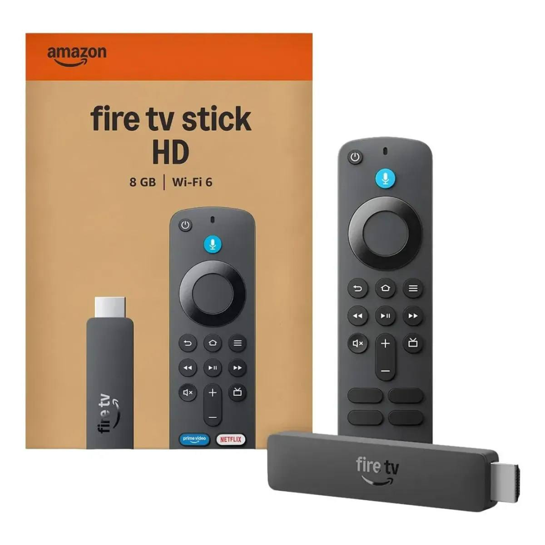 Fire Tv Stick Hd Amazon 8 Gb Wifi-6 Com Alexa (novo Modelo) Preto De Voz
