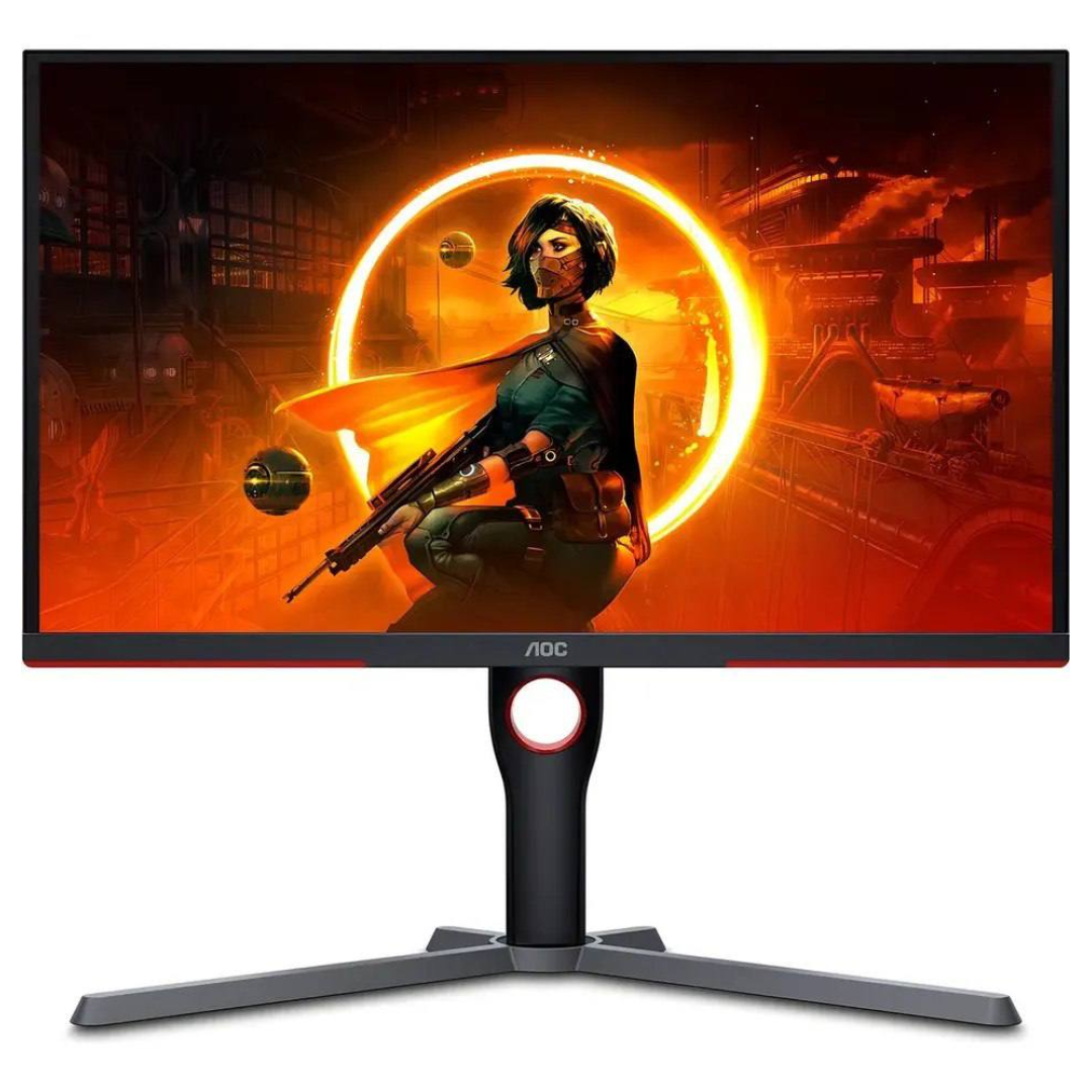 Monitor Gamer Aoc Com Tela De 25 240hz E Resolução Full Hd Preto 127/220v