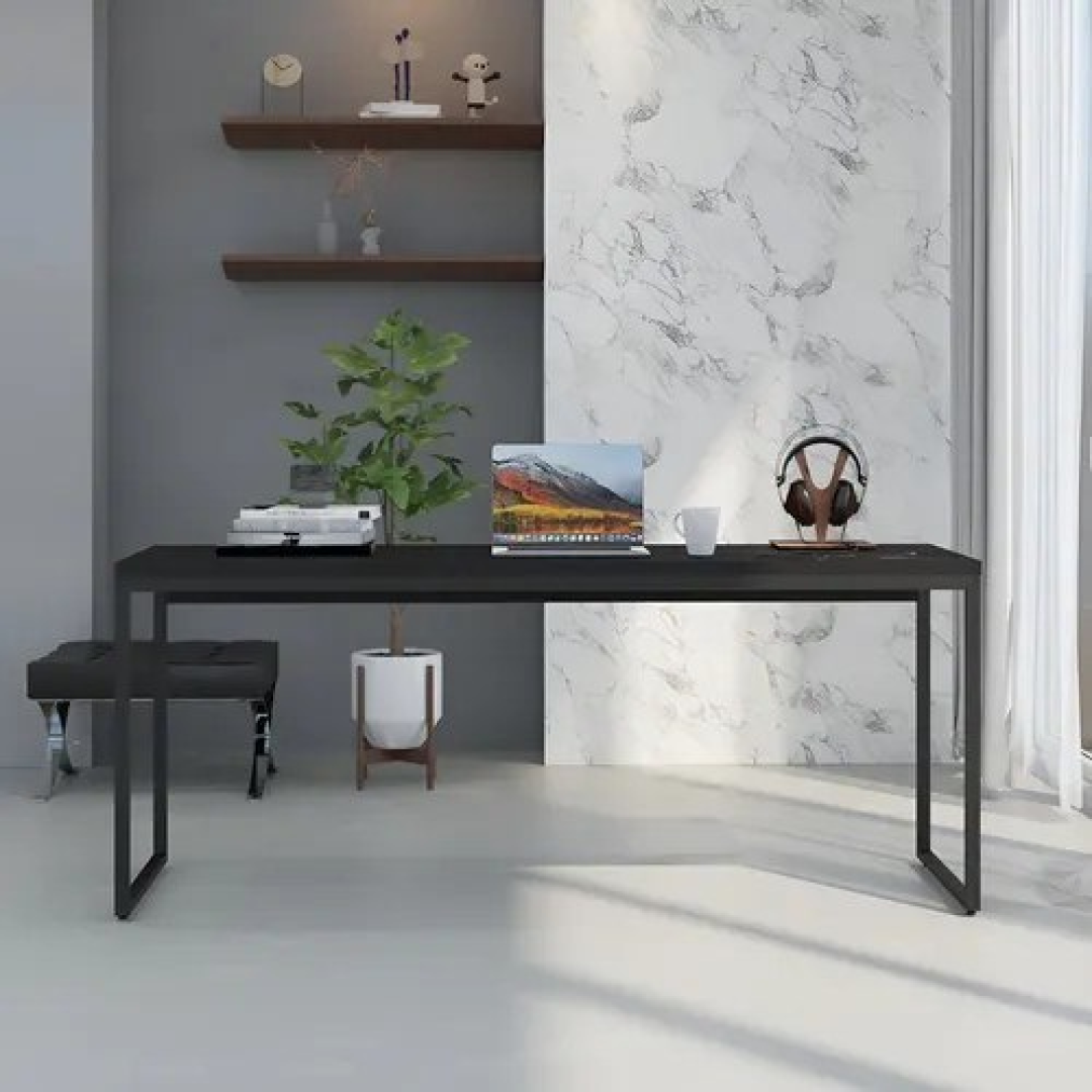 Mesa Diretor 1,80m Dynamica Cor Preto Ônix / Est. Preta