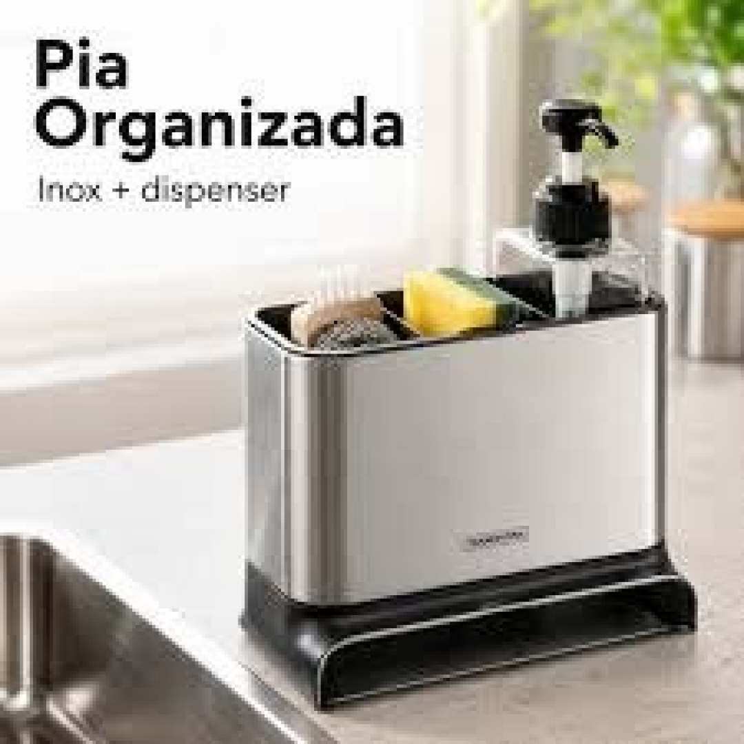 Porta Detergente Tramontina Inox Organizador de Pia