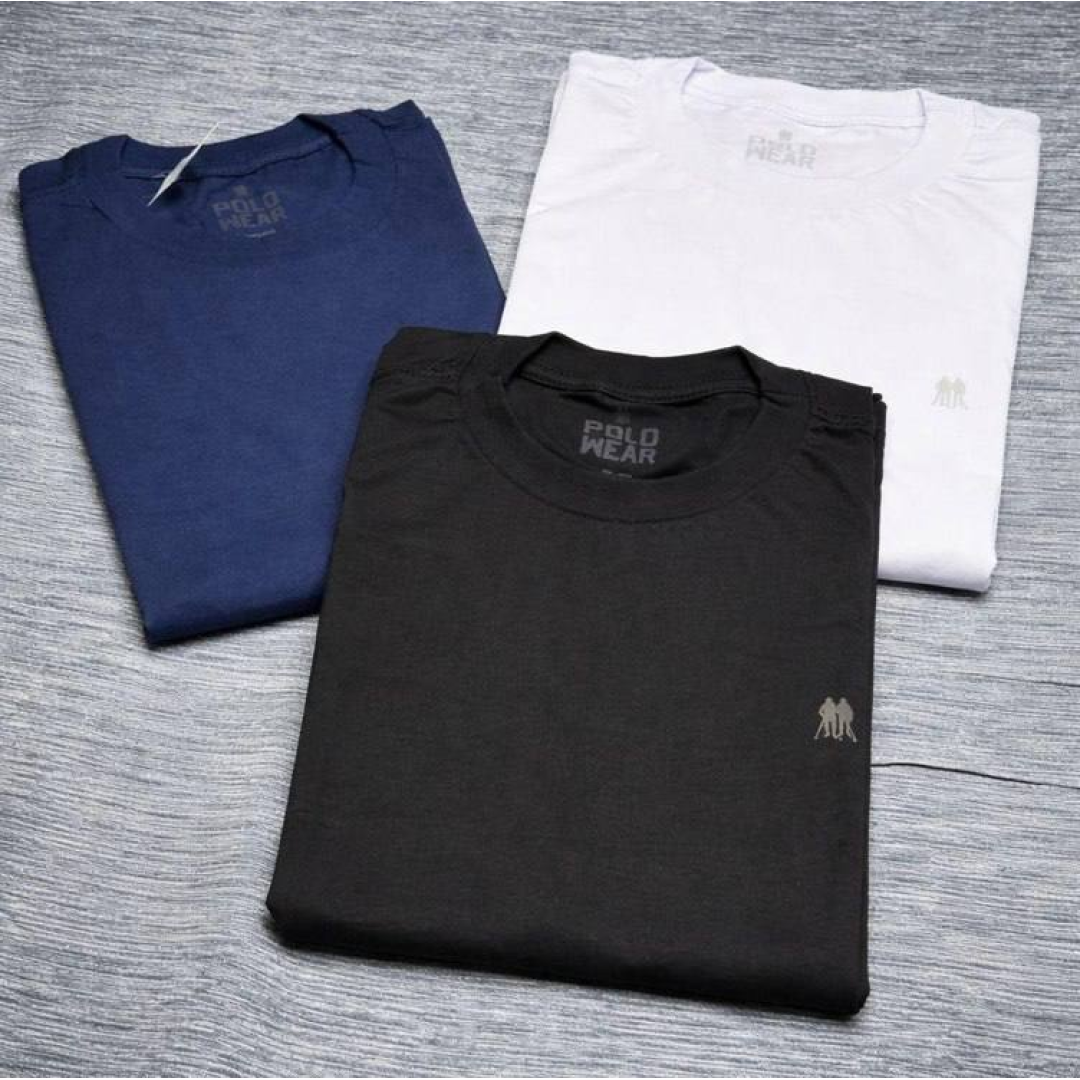 Kit 3 Camisetas Masculinas Polo Wear Sortido 1 G Lisa