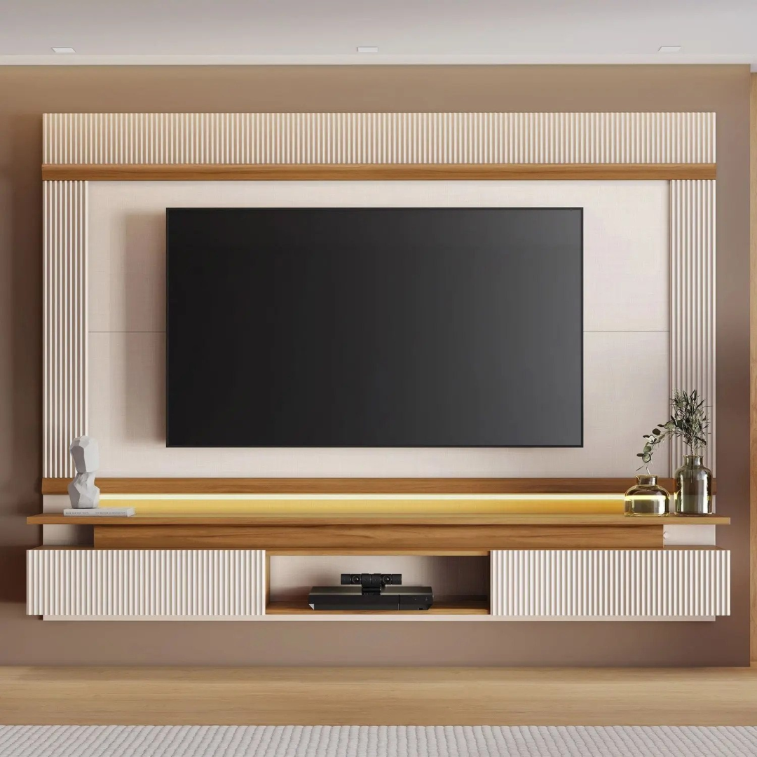 Painel Para Tv Até 75 Polegadas 180cm Classic Off Eb