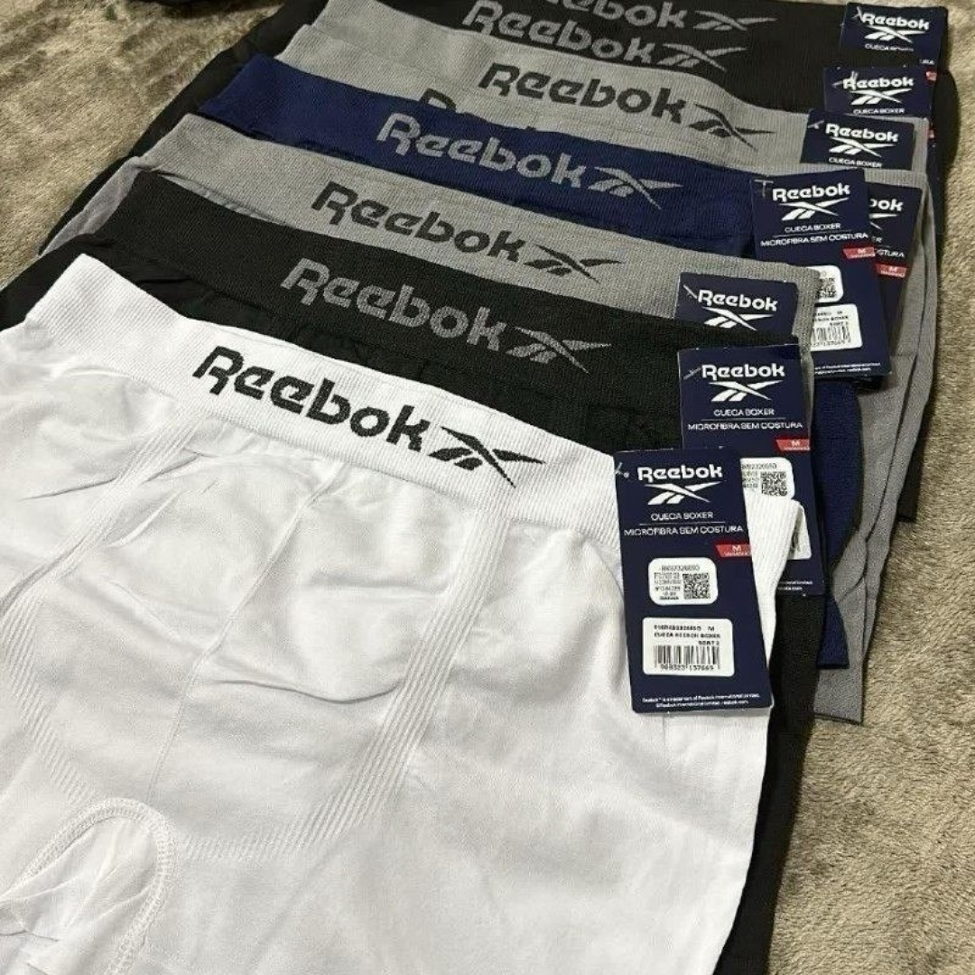 Kit com 6 Cuecas Reebok Boxer Microfibra