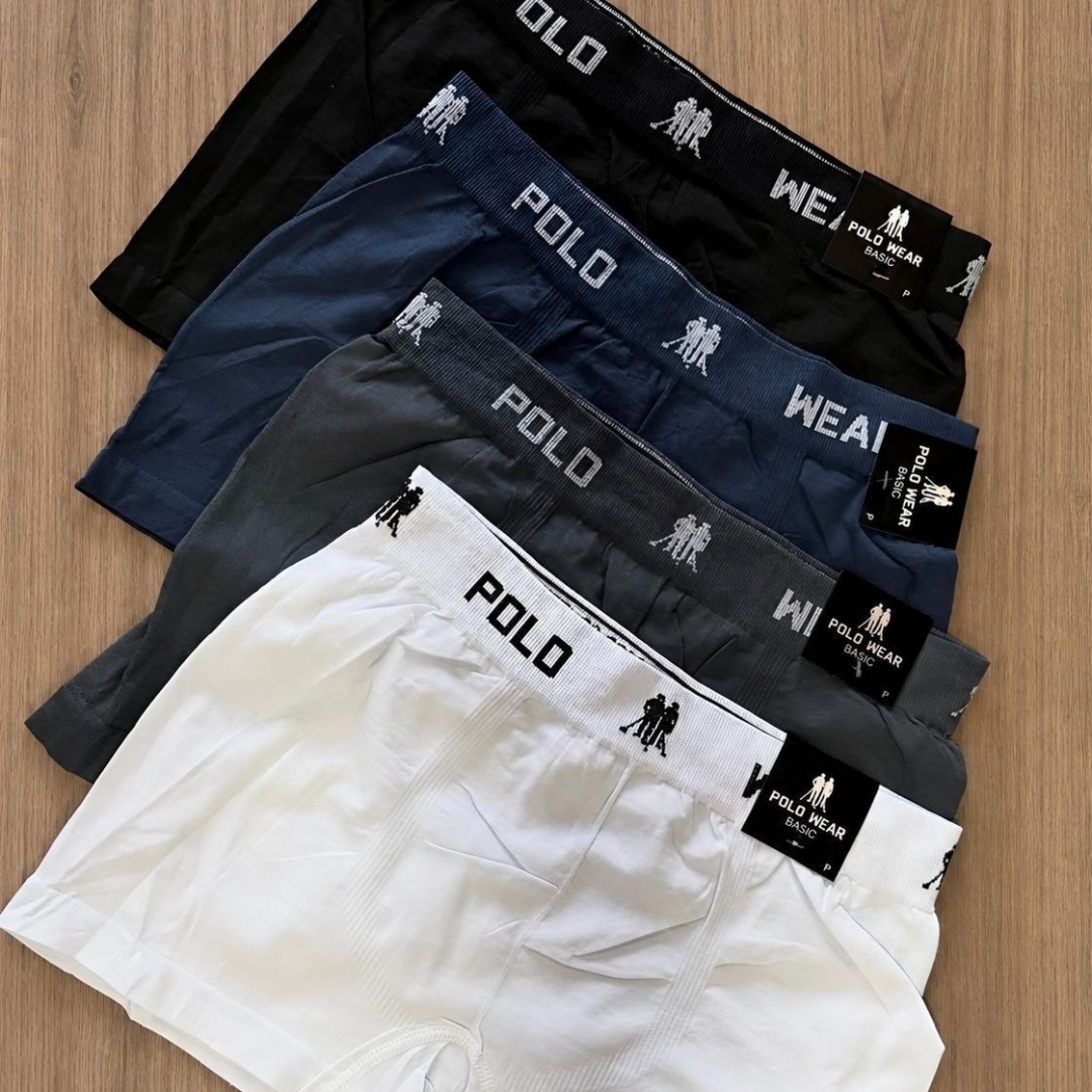 Kit com 10 Cuecas Boxer Polo Wear