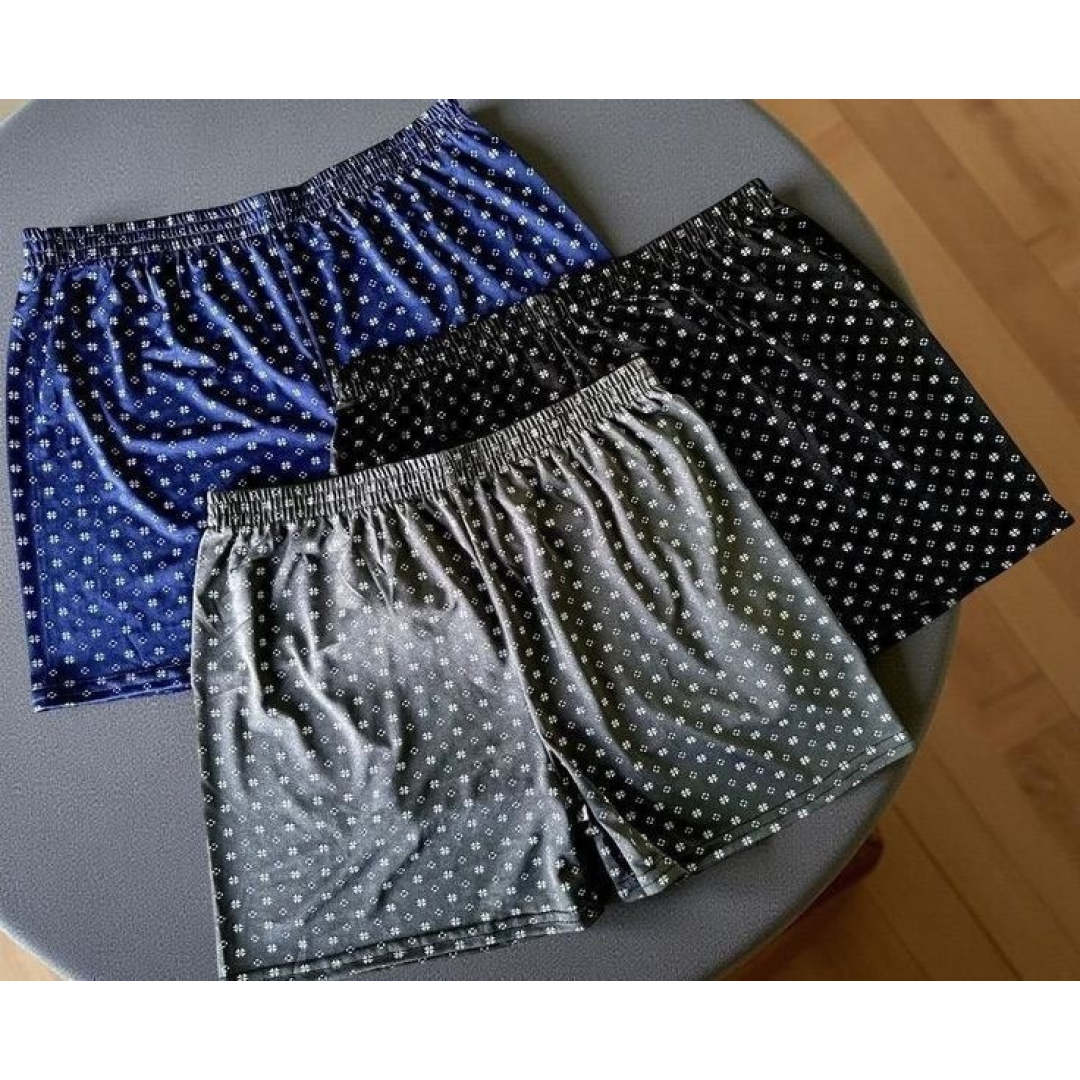 Kit com 3 Cuecas Samba Canção Short Malha