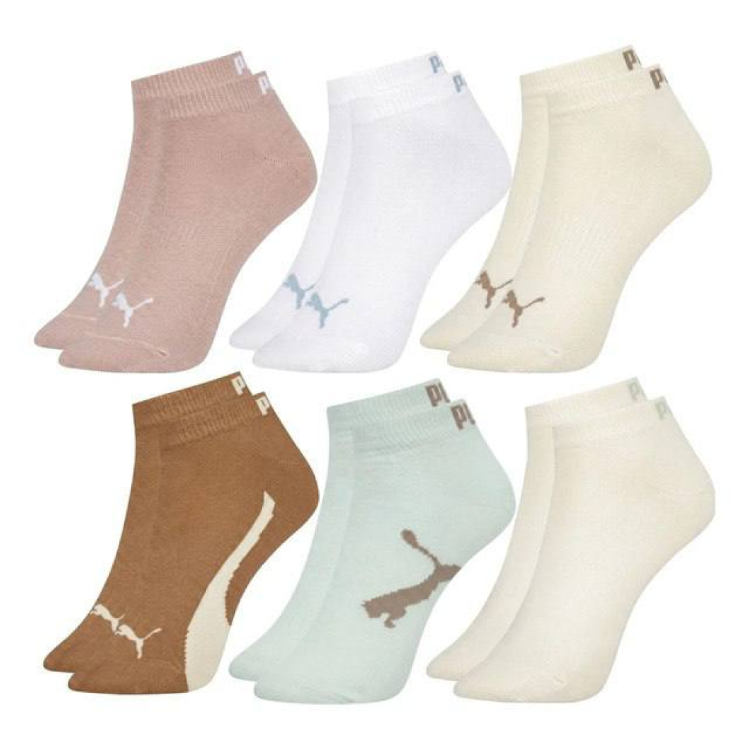 6 Pares Meias Puma Original Cano Baixo Curto Soquete Algodão