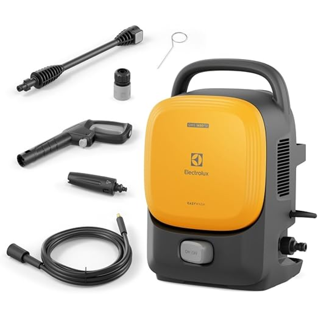Electrolux Lavadora de Alta Pressão 1650PSI 1400W de Potência com Engate Rápido EasyWash Lava Jato Lava Car QWS1650 127v Amarela
