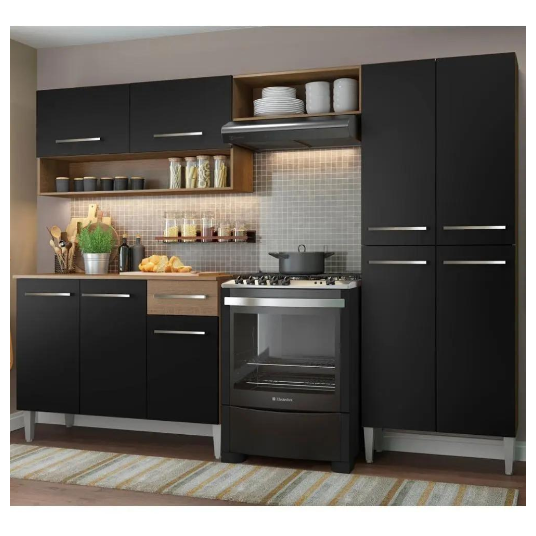 Armário de cozinha modulada completa compacta Emilly pop