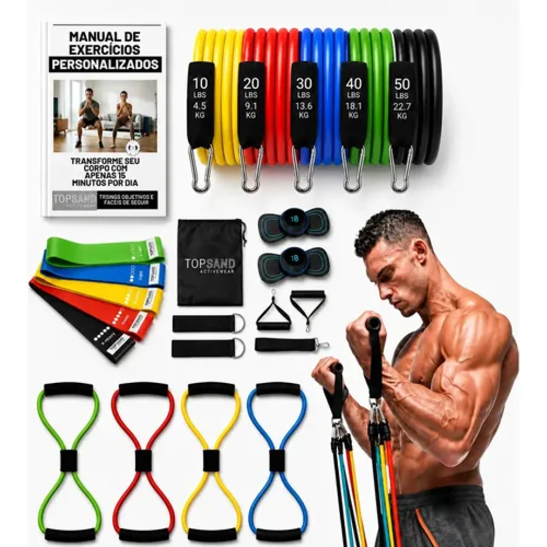Kit com 20 Itens Esportivos para Treino