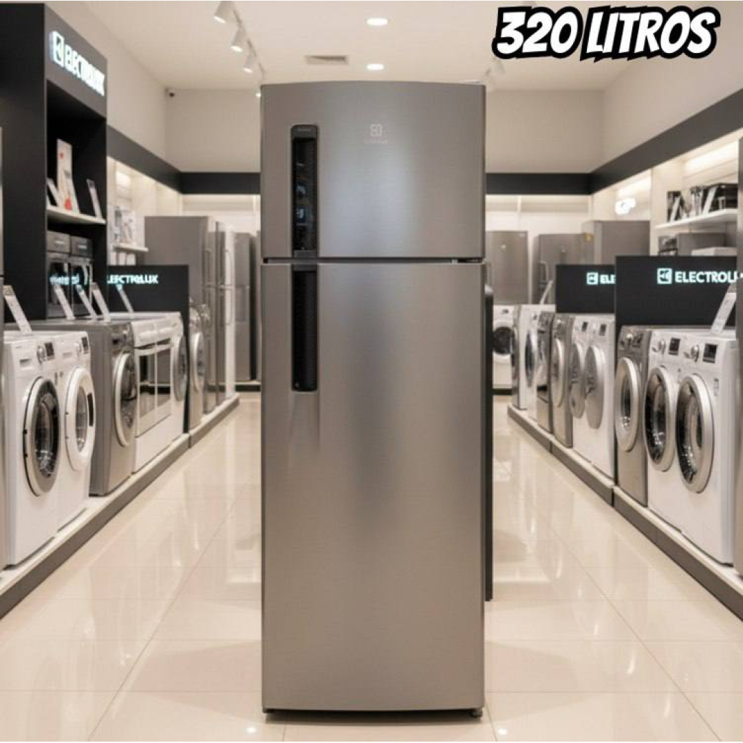 Electrolux Geladeira Electrolux Frost Free 320L Duplex Inox Look (TF38S) 127V