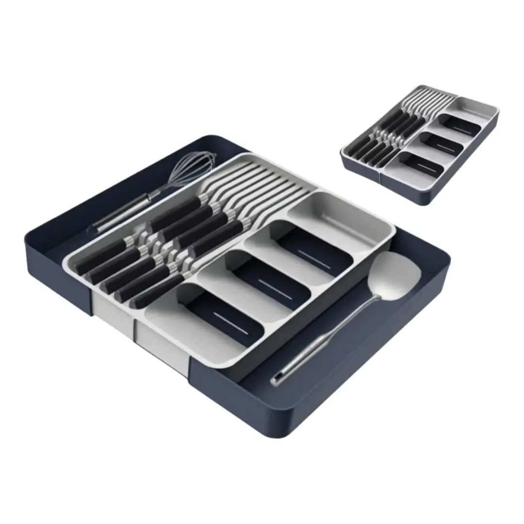 Porta Talheres Extensível Grande Plástico Organizador