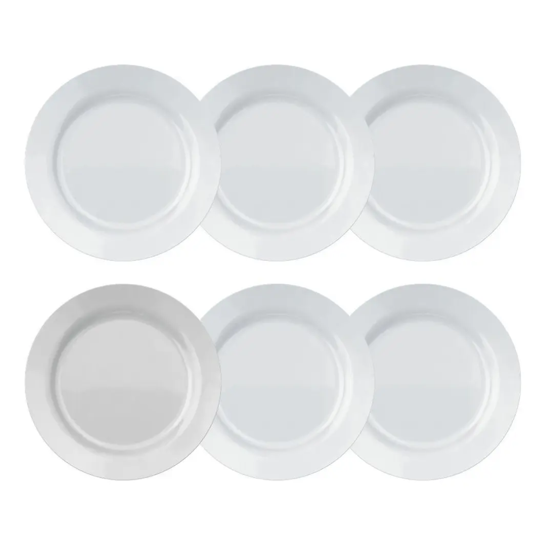Jogo De Pratos Rasos Duralex Vidro Nadir Opalino Kit 6 Unid Branco -1