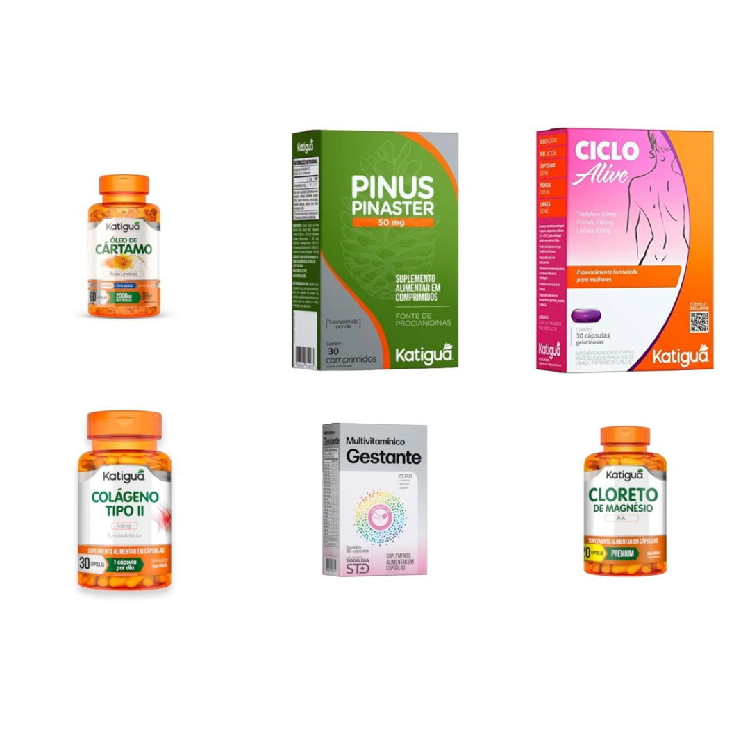 Katiguá, Óleo de Cártamo, Ácido Linoleico, Sem sabor, 60 Cápsulas Soft Gel • 30 doses, Laranja
