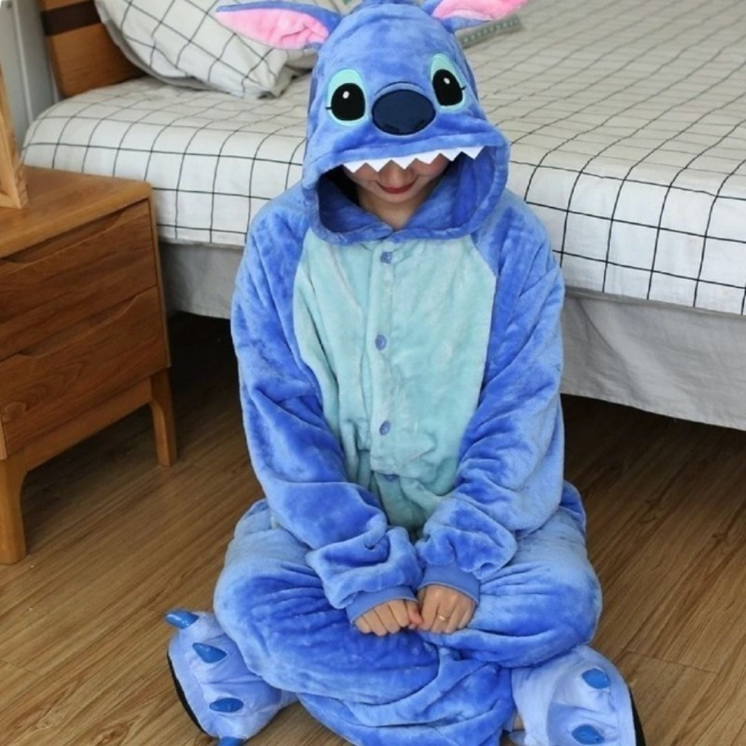 Pijama Macacão Kigurumi Stitch