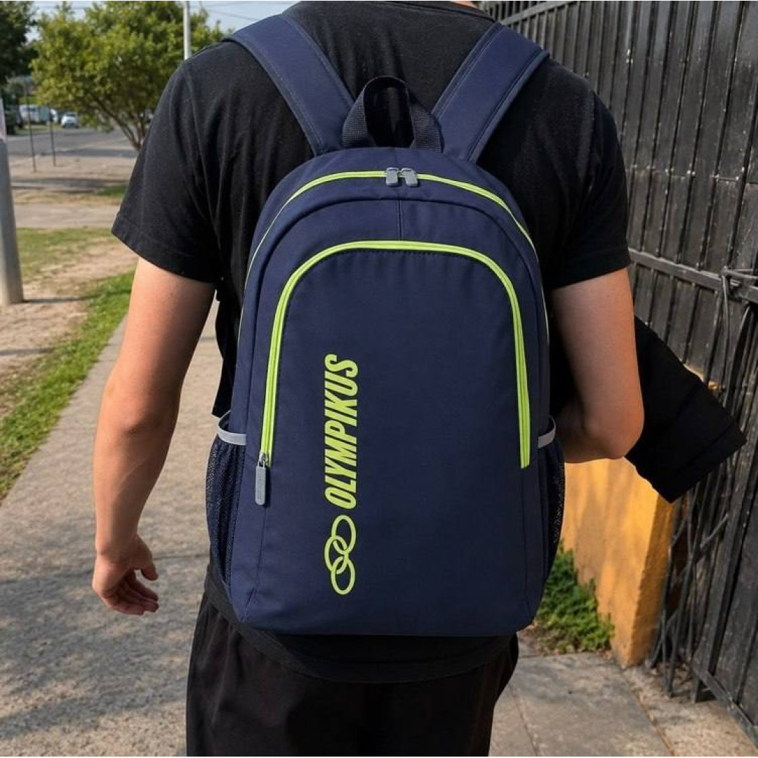 Mochila Casual Olympikus Essential Marinho/lime