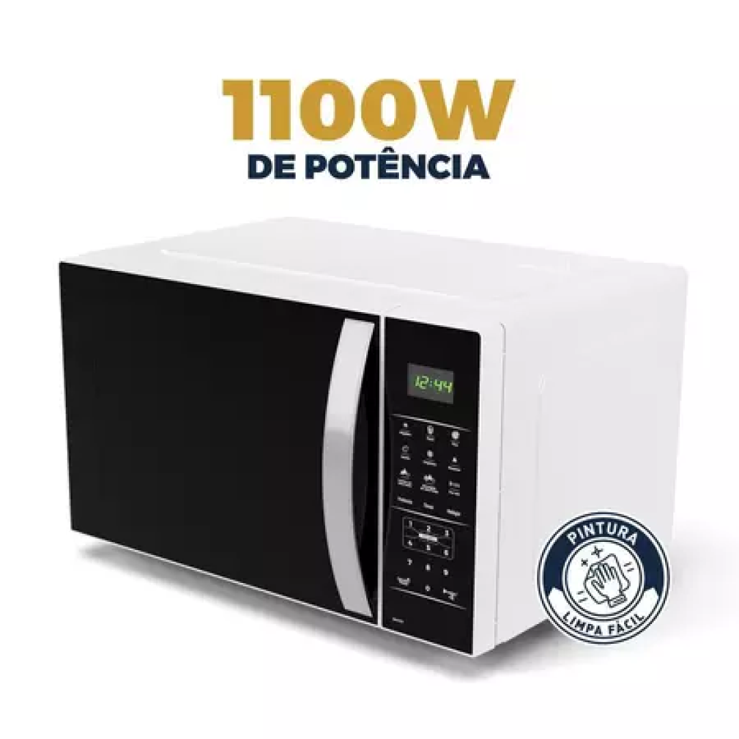 Micro-ondas Britânia 28L Espelhado Pintura Limpa Fácil BMO30