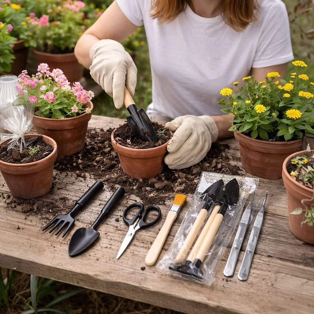 Kit Mini Ferramentas Para Jardinagem Suculentas Bonsai Cacto