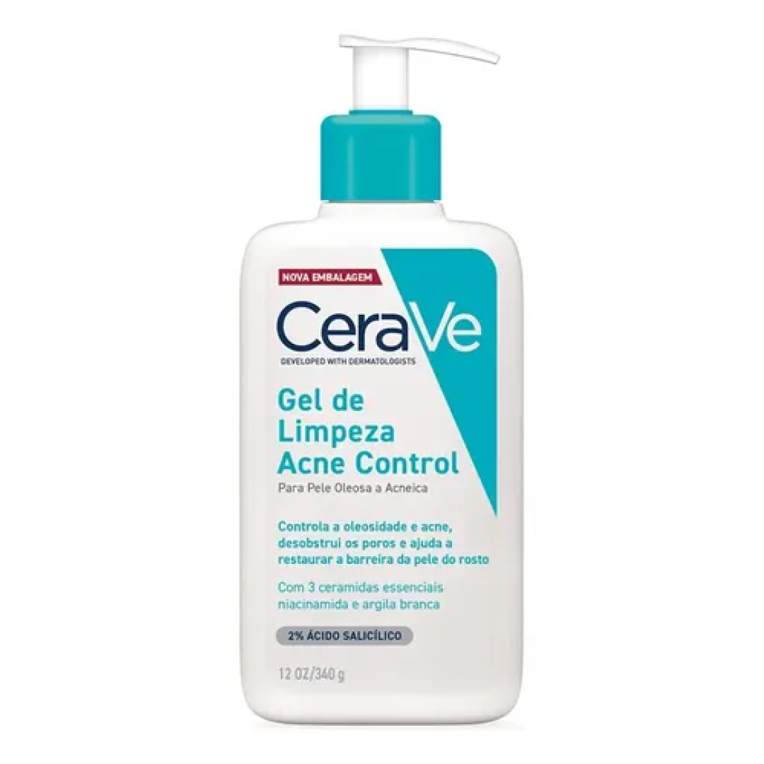 Gel De Limpeza Acne Control Para Pele Oleosa 340g Cerave Oleosa Dia/noite
