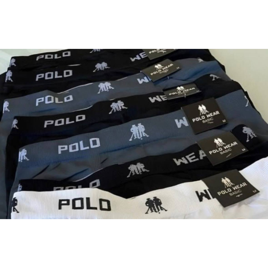 Kit 10 Cuecas Masculinas Boxer Microfibra Polo Wear Sortido