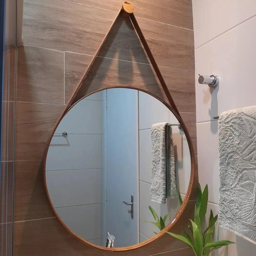 Espelho Decorativo Redondo 60cm Com Suporte