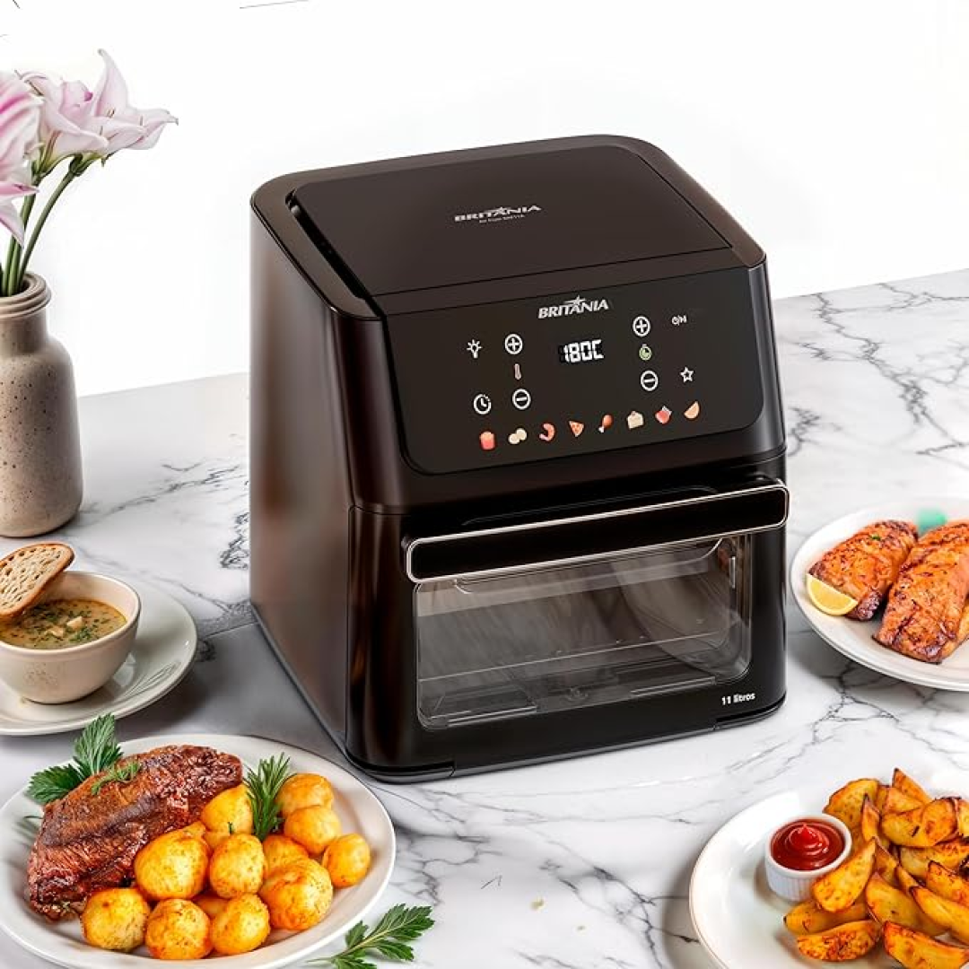 Air Fryer Oven Britânia 11L 8 Funções 1800W BAF11A 127V